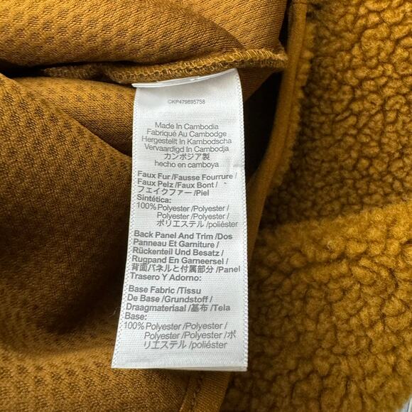 Madewell Faux Shearling Half-Zip Pullover Dried Cedar Size XS NWT $148 - Picture 9 of 9